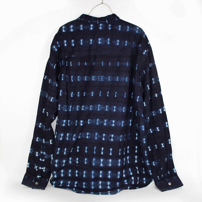 藍染長袖シャツ XL 縦短線【実店舗在庫品】 | マンゴロベ