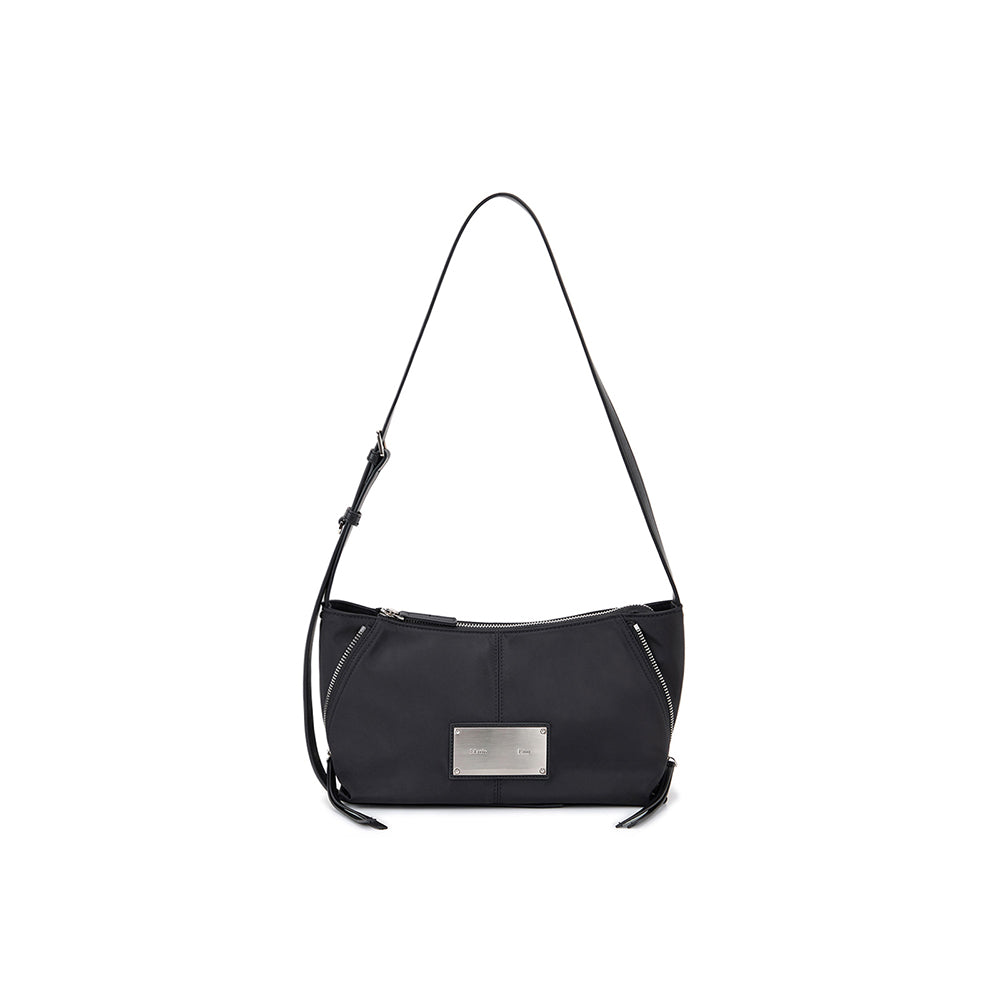 SIDE ZIPPER FABRIC TWO WAY BAG IN BLACK – Matin Kim