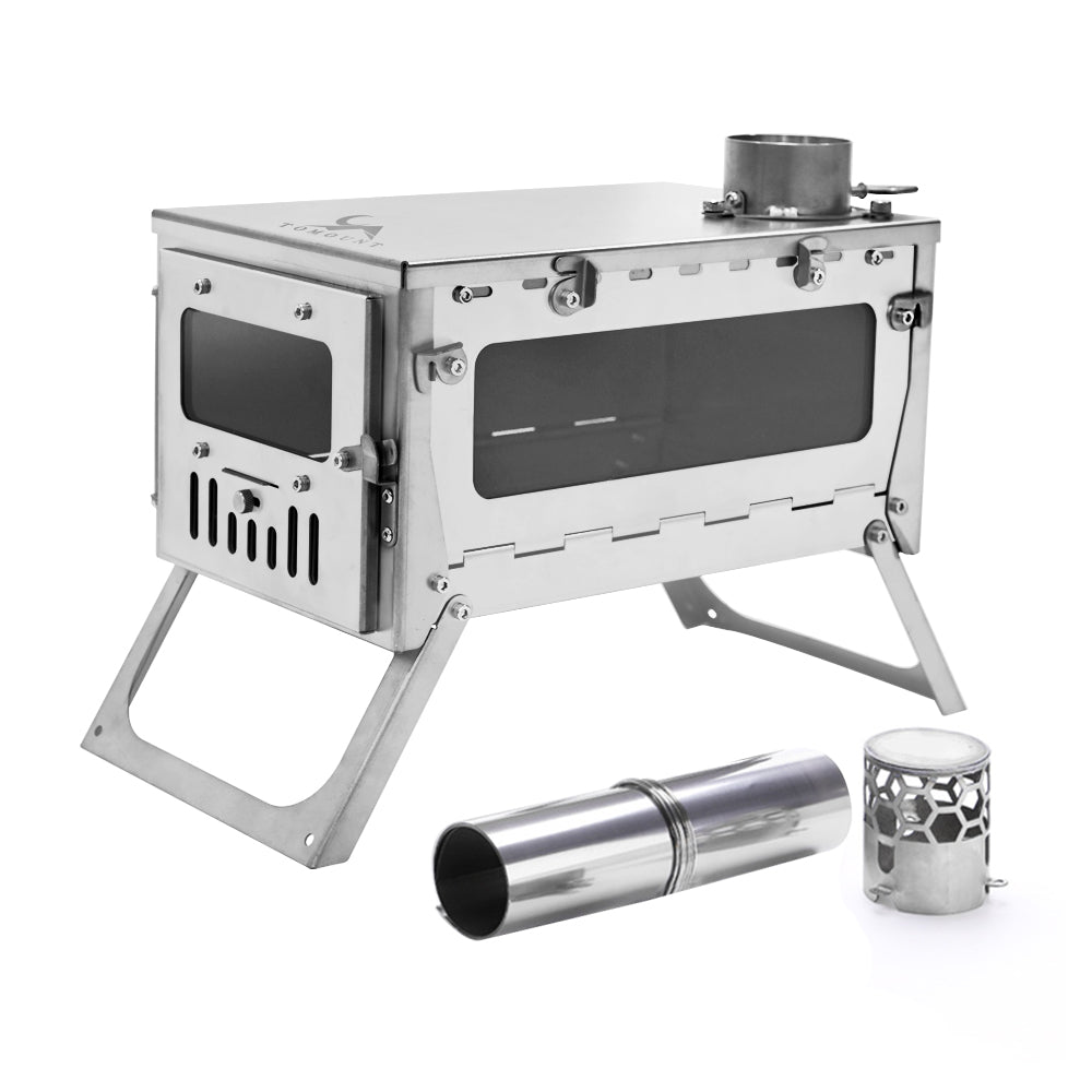 TOMOUNT チタン薪ストーブ 折り畳み式 ソロキャンプ用 超軽量 チタン