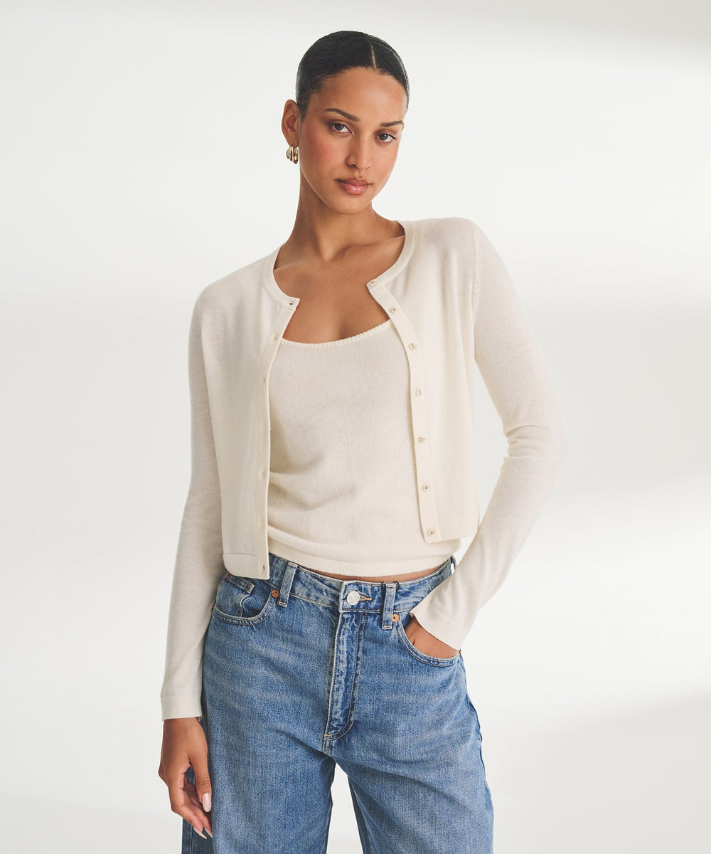 Super Fine Cashmere Cropped Cardigan – NAADAM