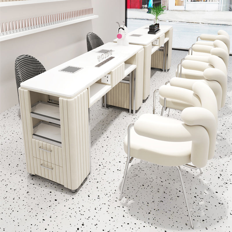 OFFINEO公式 | ネイルテーブル クリーム風 おしゃれ 集塵機付き