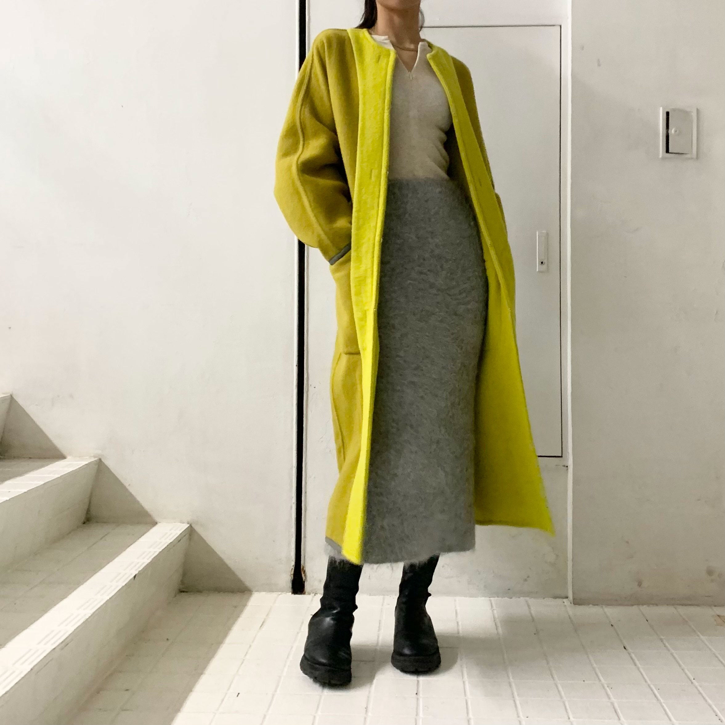 JUN MIKAMI】 リバーシブルコート (イエロー) / 【INSCRIRE】 Open L/S