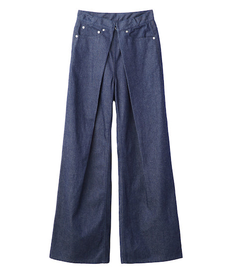 RIGID DENIM WIDE PANTS｜WOMENS