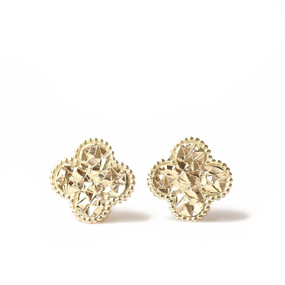 K18 ハワイアン ラッキーフォーリーフ クローバー ピアス – PUAALLY