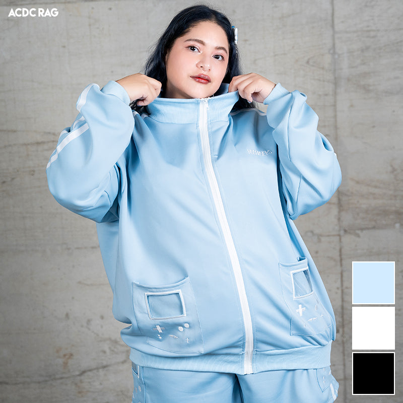 GAME OVER ジャージジャケット(プラスサイズモデルVer.) – ACDC RAG