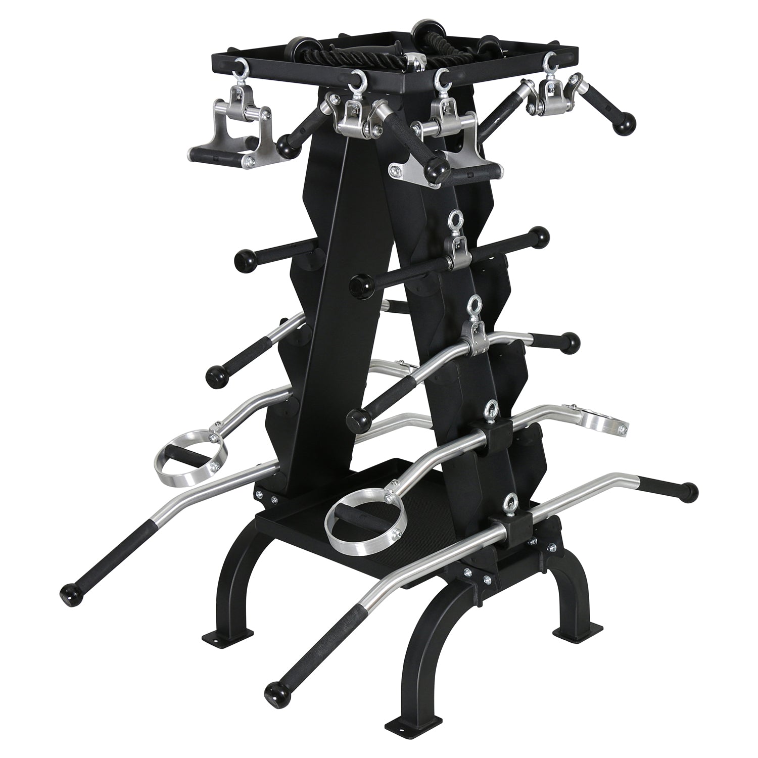 American Barbell 16 Piece Cable Attachment Accessory Rack