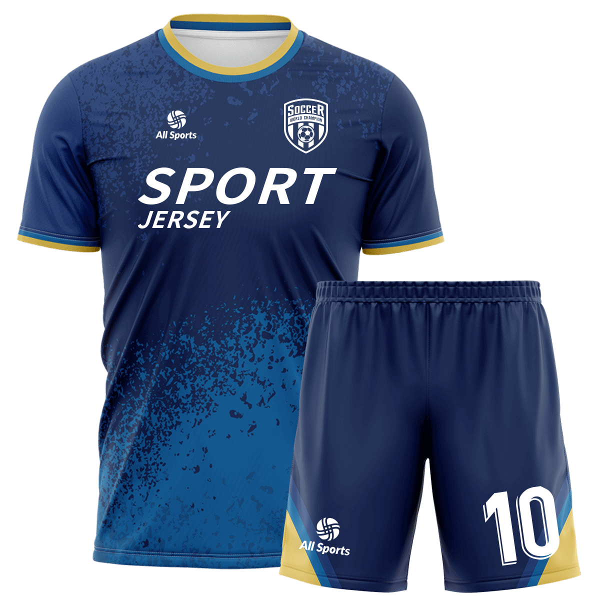 杉並高校サッカー部 ユニフォーム L 光沢生地 ヒュンメル ブルー 上下