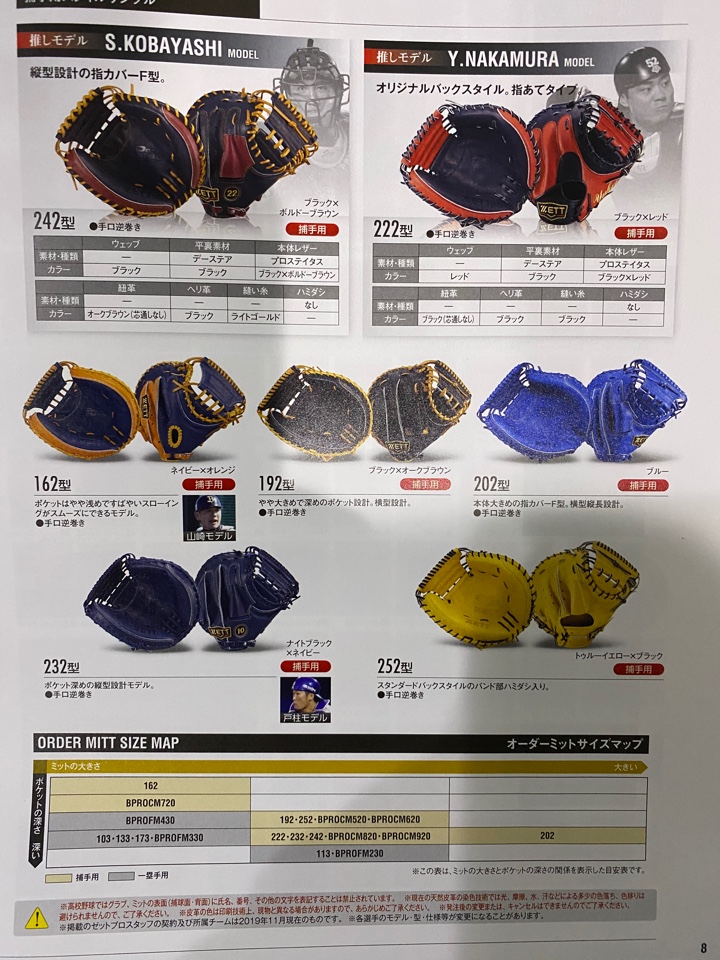 ZETT,プロステイタス,古田敦也,キャッチャーミット,軟式オーダー,202型