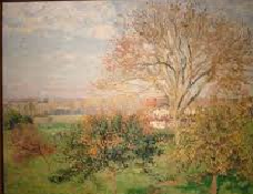 カミーユ・ピサロ「エラニーの秋の朝」1897、「オペラ大通り、雪の効果