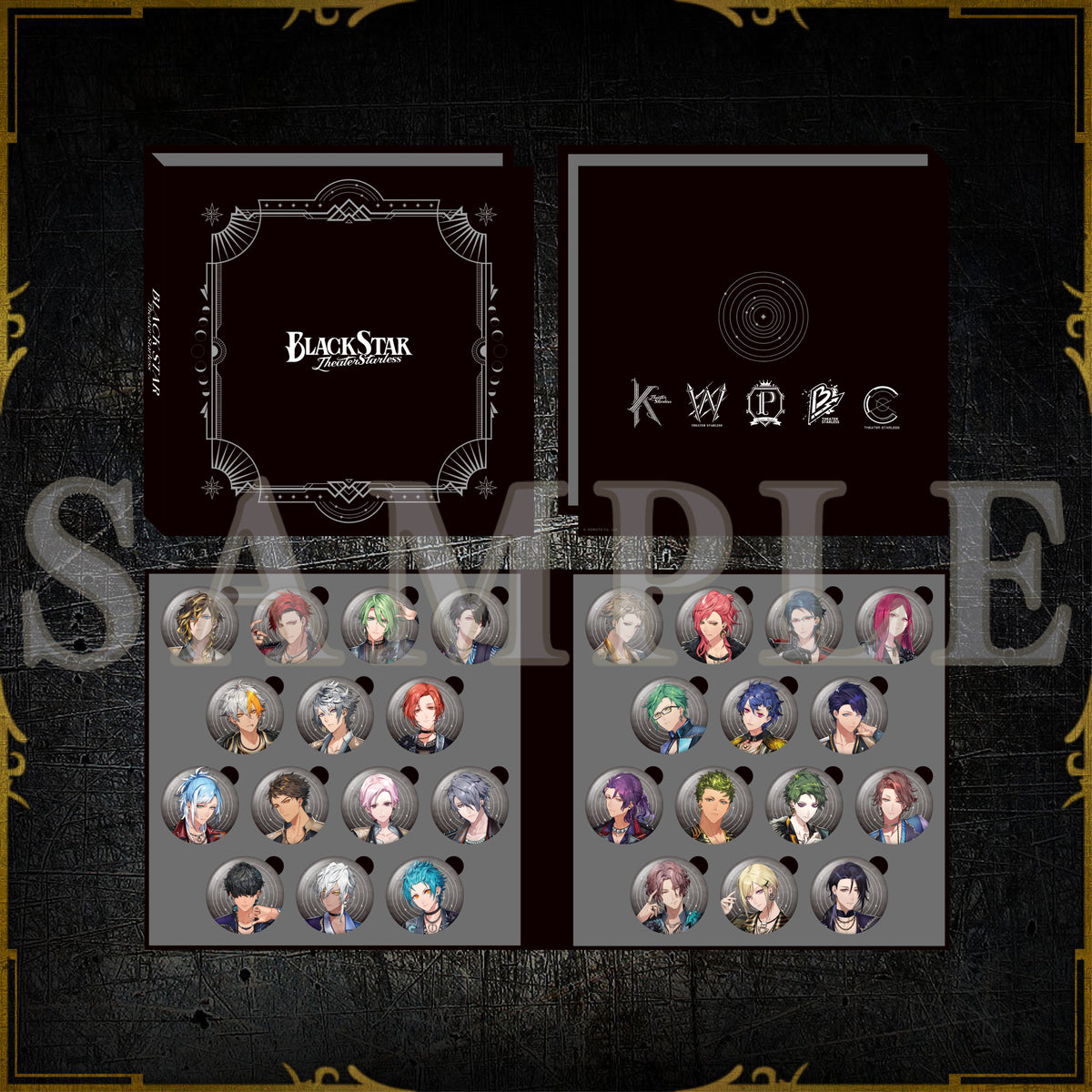 薫 虎ノ穴缶バッジアクスタコンプリート セットサイン入り写真付き