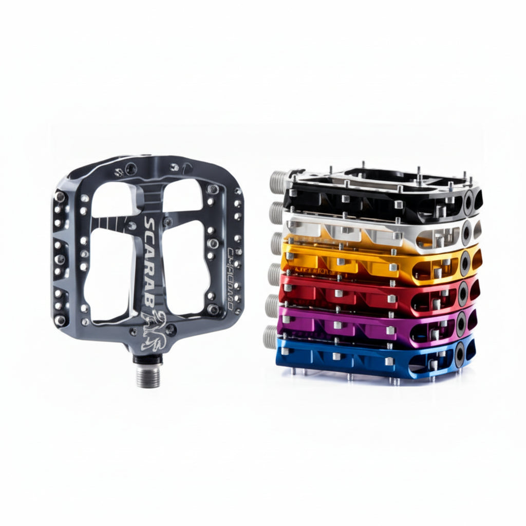 Scarab: Enduro & Trail MTB Flat Pedals with Customizable Pin