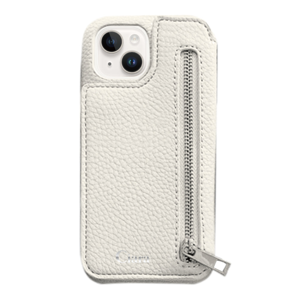 しーちゃん コラボ iPhone13Proケース ベージュレザー しーちゃん