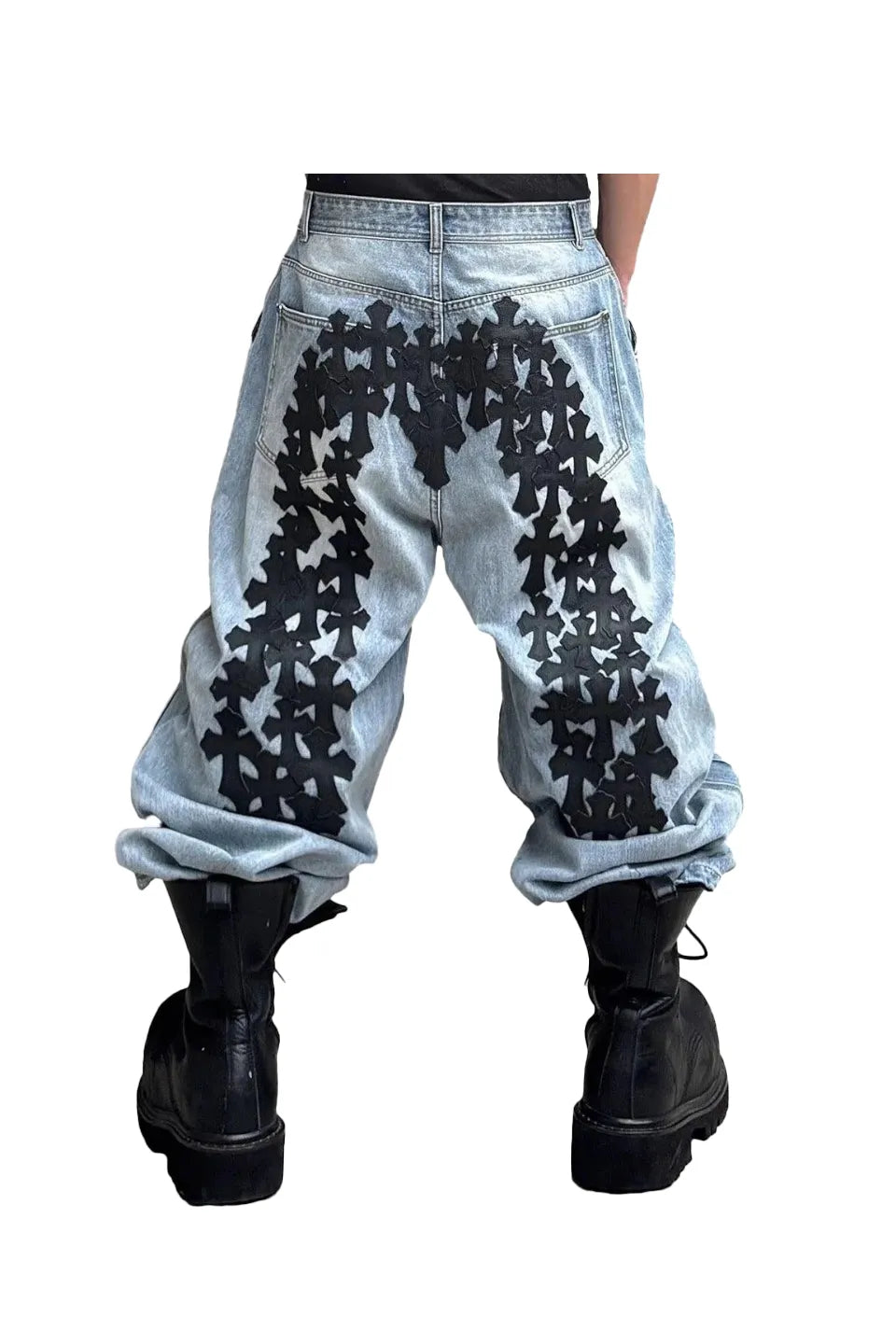 RYE CHASIN ライチェイシン｜Cross Patch Art Baggy Denim クロス