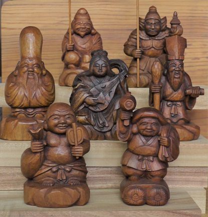 木彫置物「七福神」 | 木彫り彫刻制作 越前彫刻工房