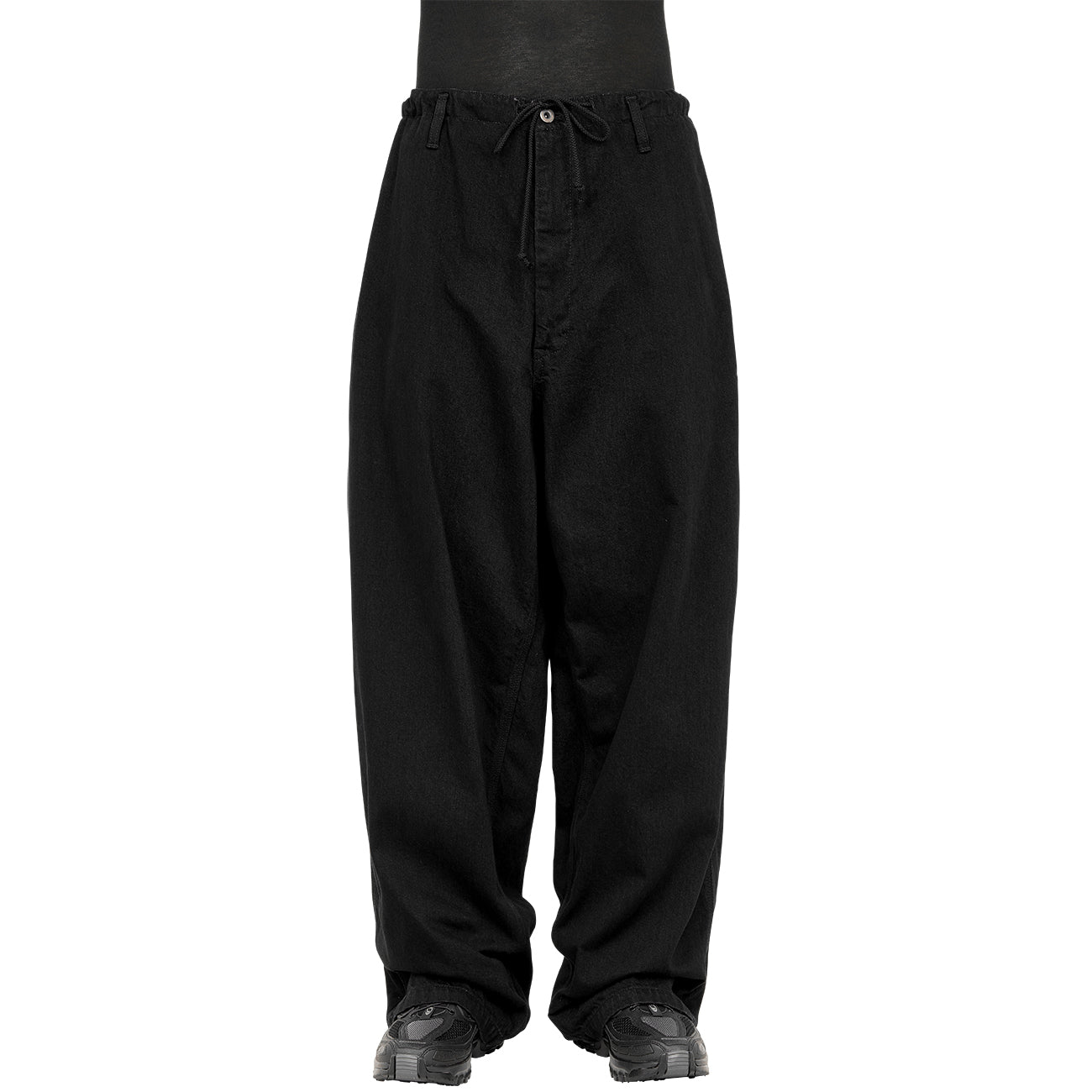 BLACK DENIM PAINTER PANTS BLACK - Yohji Yamamoto POUR HOMME(ヨウジ