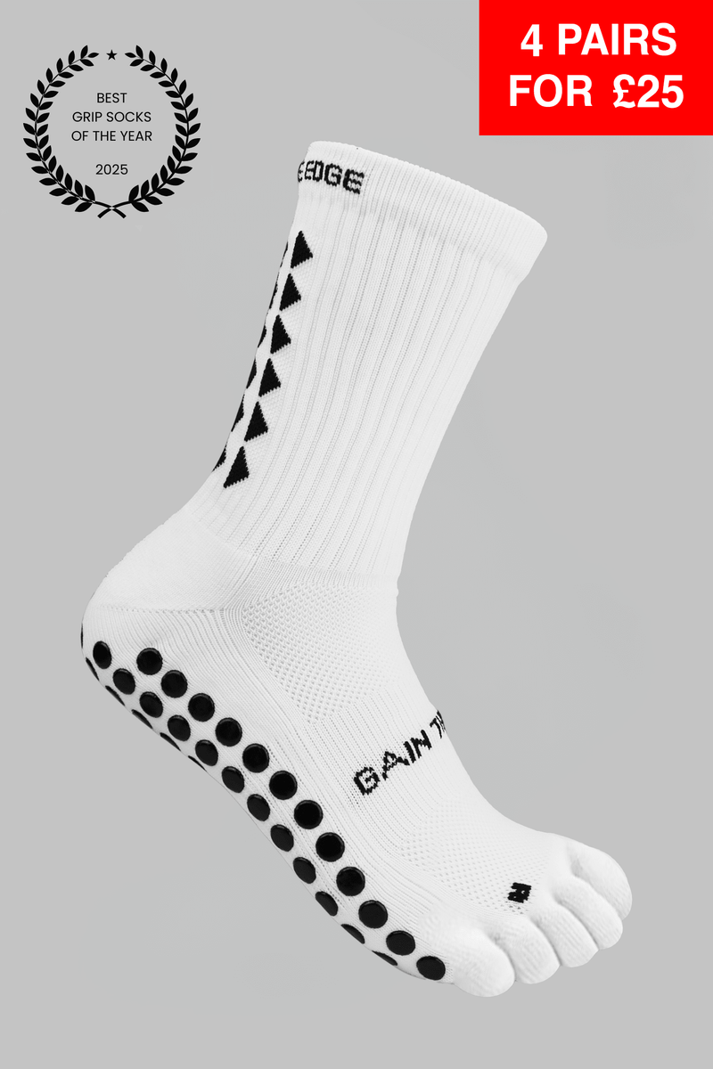 BAREFOOT GRIP SOCKS 3.0 MidCalf Length - White – Gain The Edge