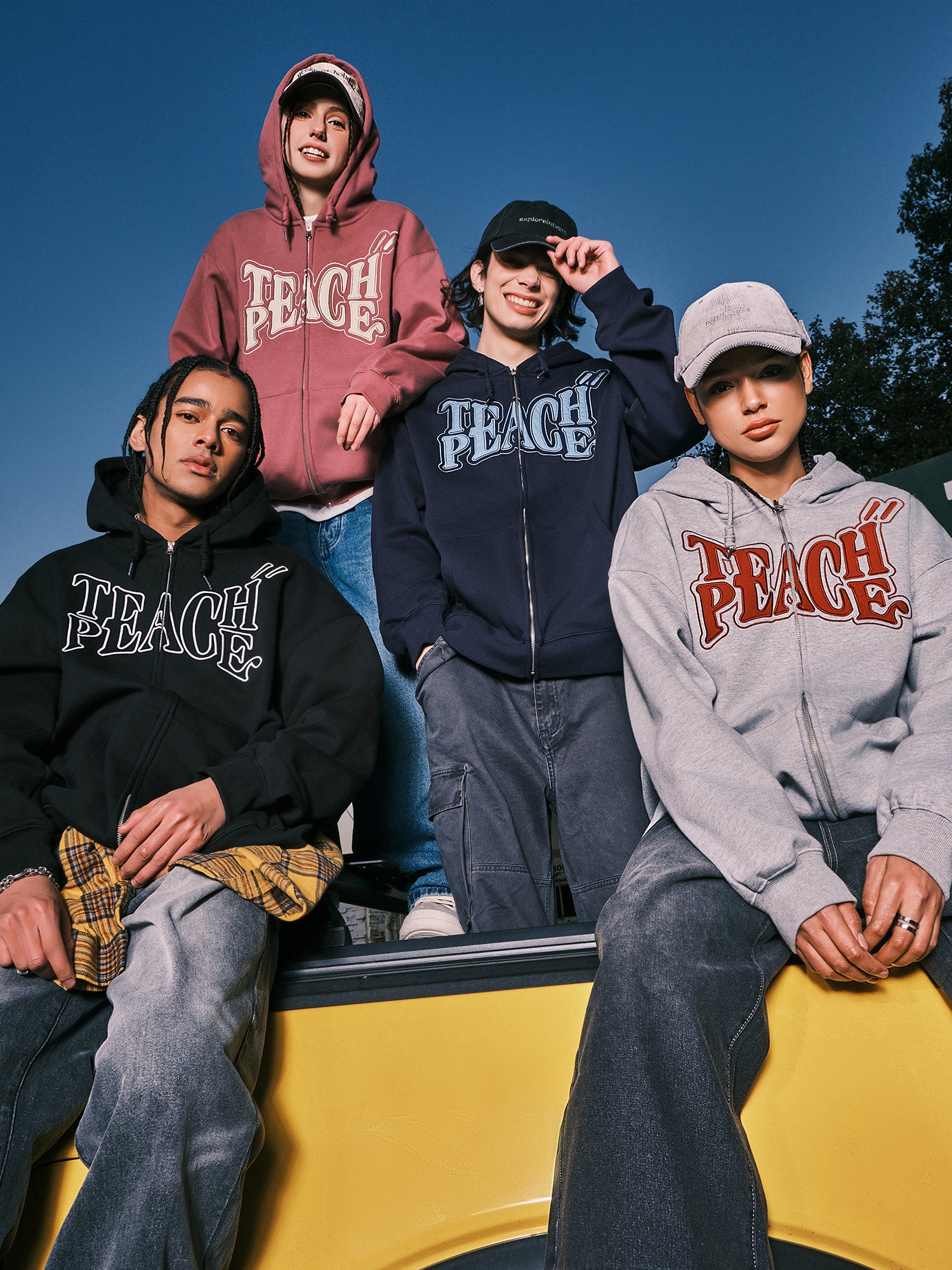 PATCH EMBROIDERY ZIPPED HOODIE – GEEK