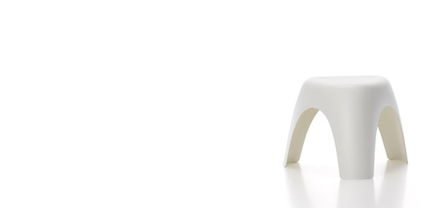 ヴィトラ vitra / 柳宗理 sori yanagi / エレファントスツール 白 黒