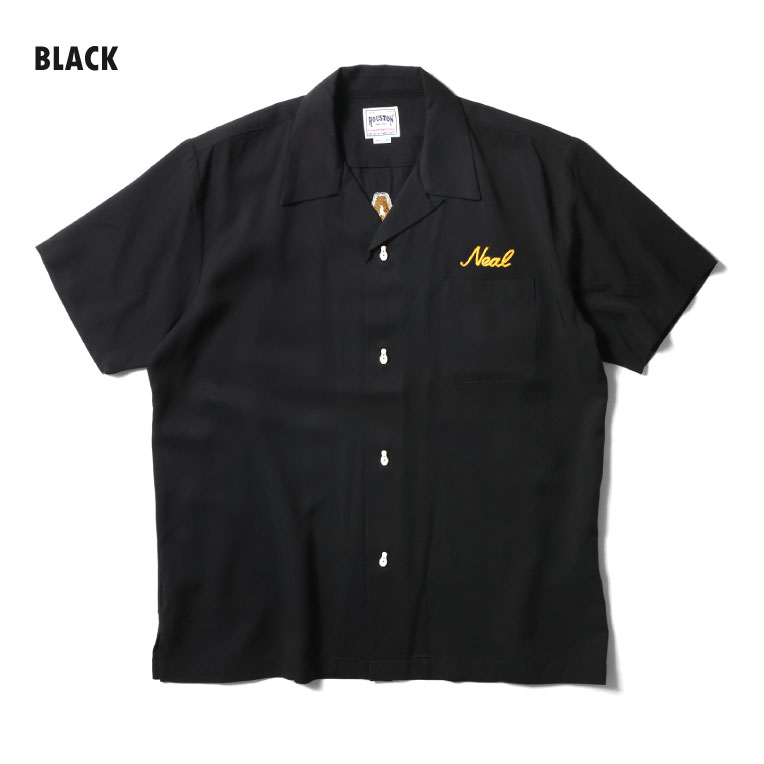 ヒューストン ボウリングシャツ ビンテージ ロカベリー 黒 L