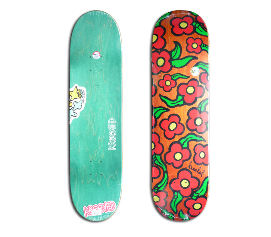 再入荷! KROOKED WILD STYLE FLOWERS DECK (8.25 x 32inch) クルキッド