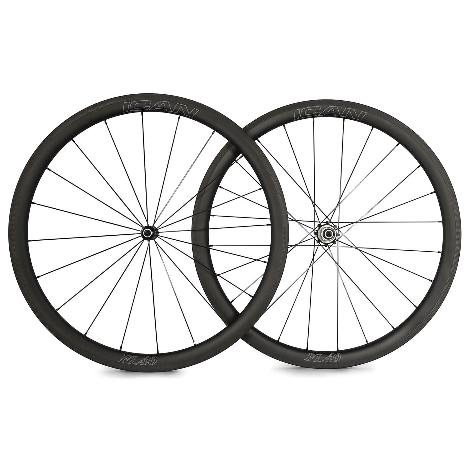 700C カーボン FL40mm チューブラー 25mm 幅 ホイールセット ロード