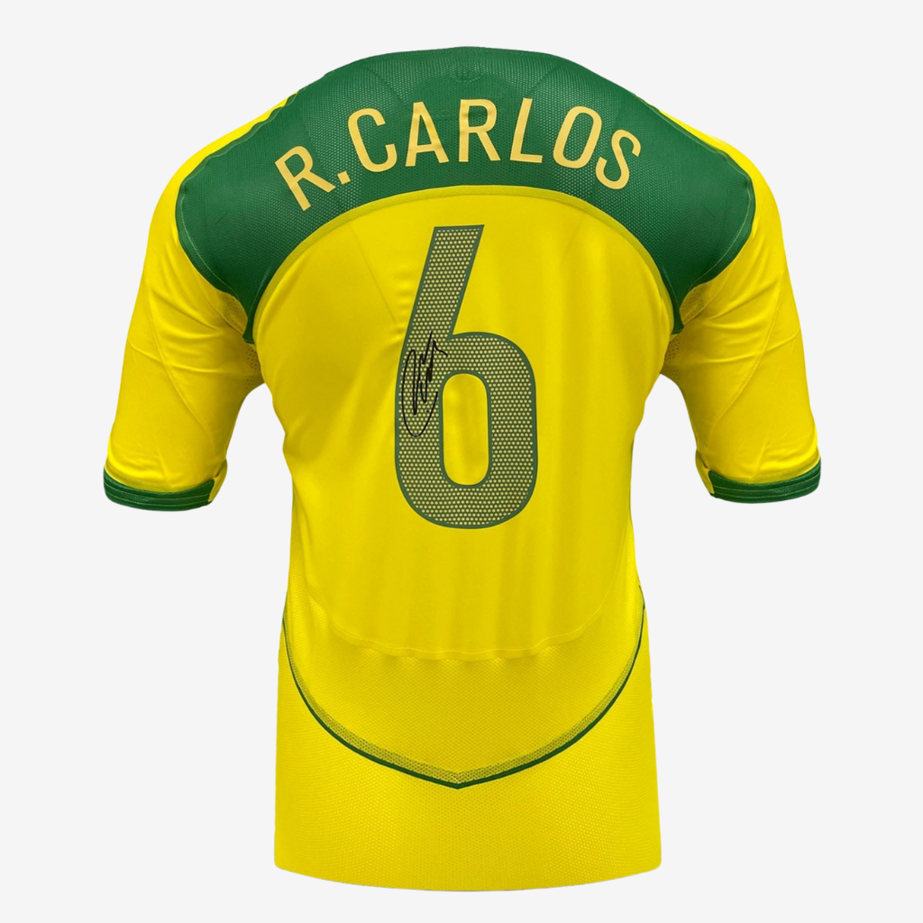 ロベルト・カルロス 直筆サイン入り ブラジル代表 2004-06 ホーム