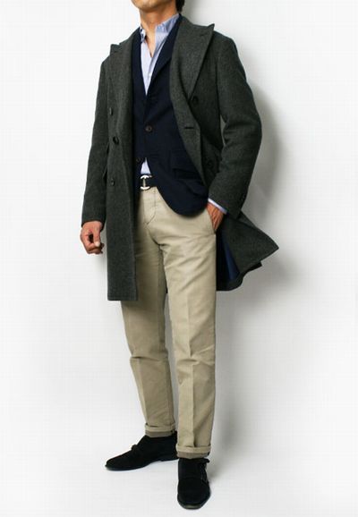 BOGLIOLI(ボリオリ）/ DOVERモデル / ウール ヘリンボーン柄 6B ダブル