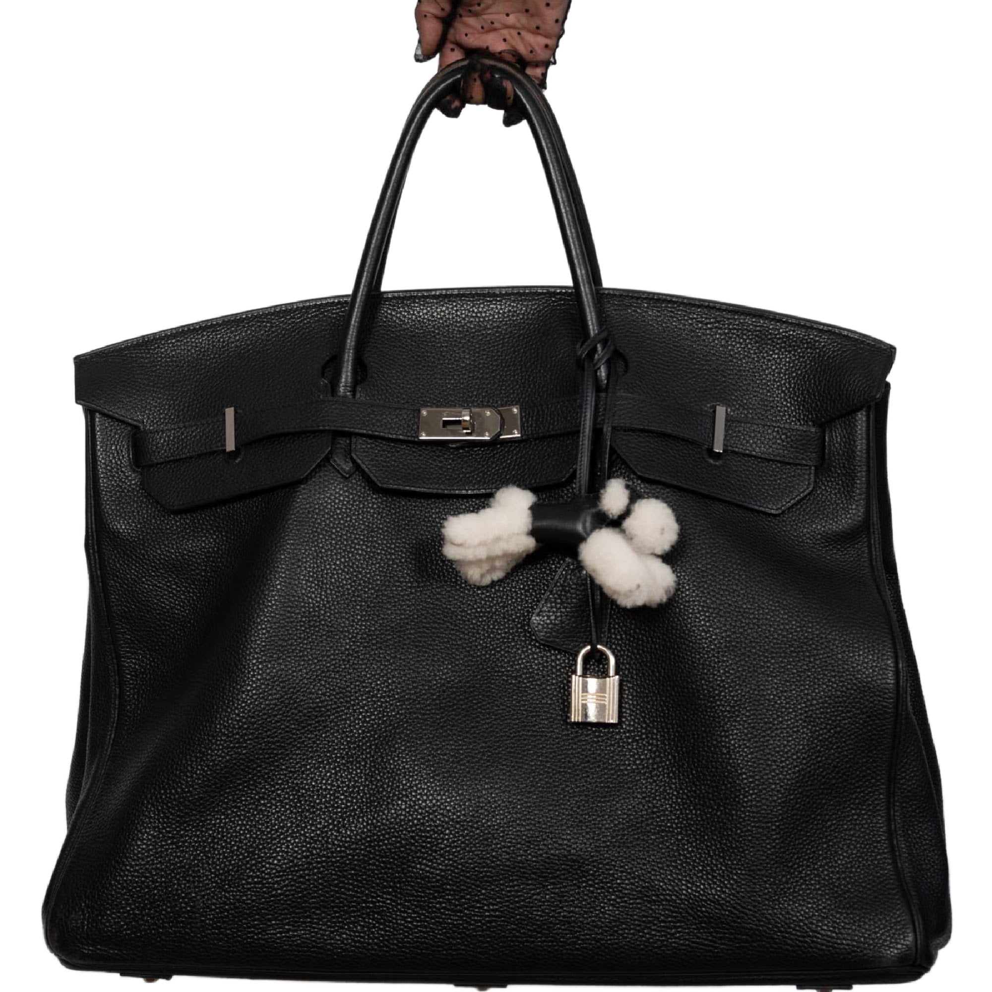 Hermès Birkin 55 Voyage Black Clemence Palladium Hardware | JANEFINDS