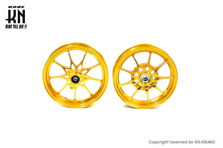 鍛造アルミホイール前後セット【ホンダディオDISK系】ゴールド【タイプ