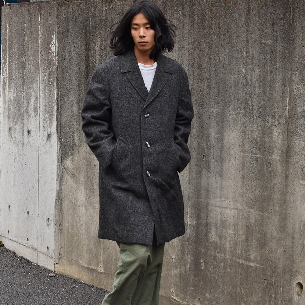 90's HARRIS TWEED ロング ウールチェスターコート 230113 – LABORATORY®