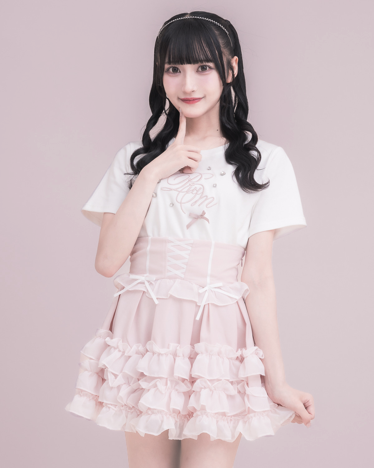 コルセットボリュームフリルスカート – pium