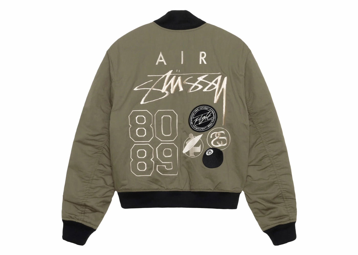Stussy x Nike Reversible Varsity Jacket - Medium Olive – Reborn.