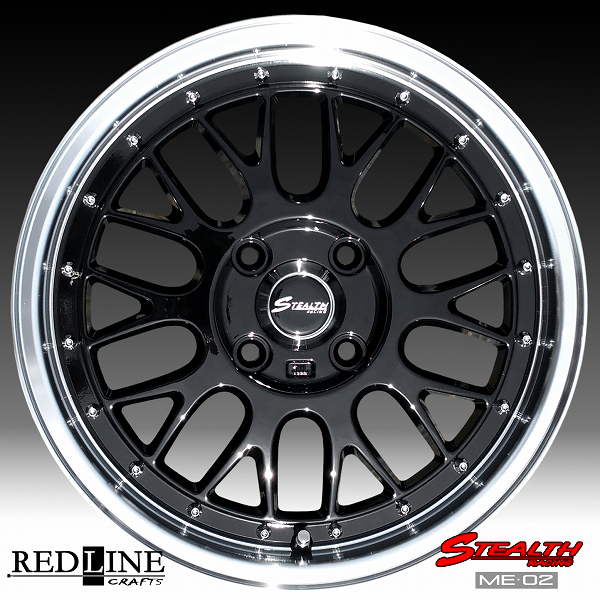 □ STEALTH Racing ME-02 □ 新製品!! ドレスアップサイズ, 15x5.5J 軽