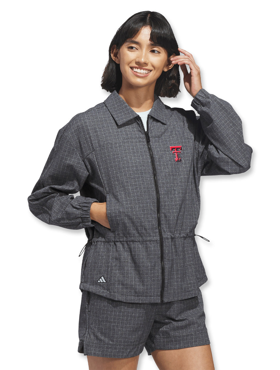 Adidas Texas Tech Golf Women's Ultimate Preplum Grid Jacket – Red