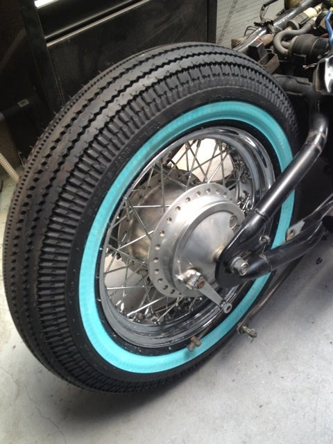 スティード400のリアホイール16インチキット組み込み【STEED400