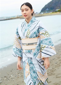 注染ゆかた 奏 水色 | 浴衣 | やまとオンラインストア