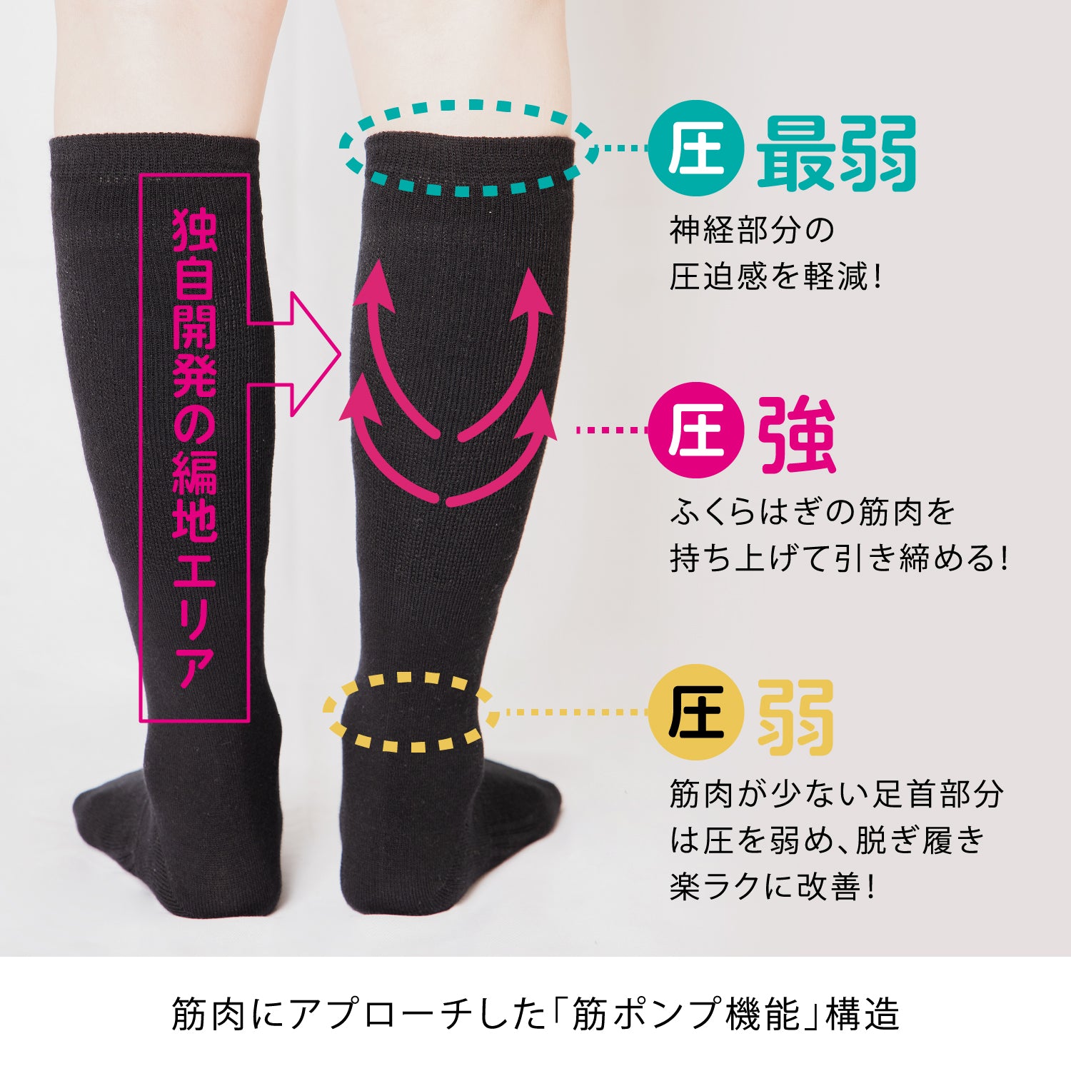 らく圧】着圧ハイソックス 23-25cm – SUKENO｜靴下の助野