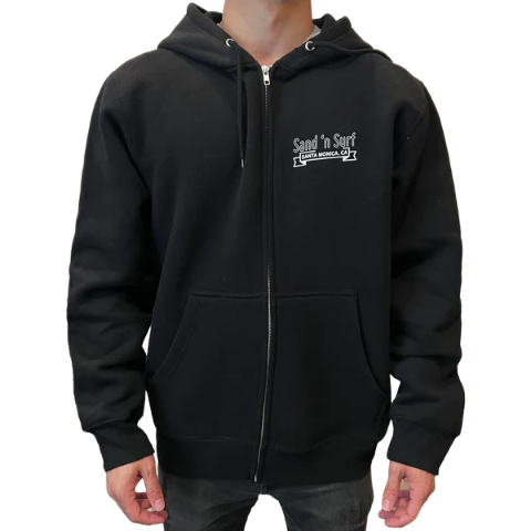 Sand 'N Surf Santa Monica Full Zip Black Hoodie – Sand 'n Surf