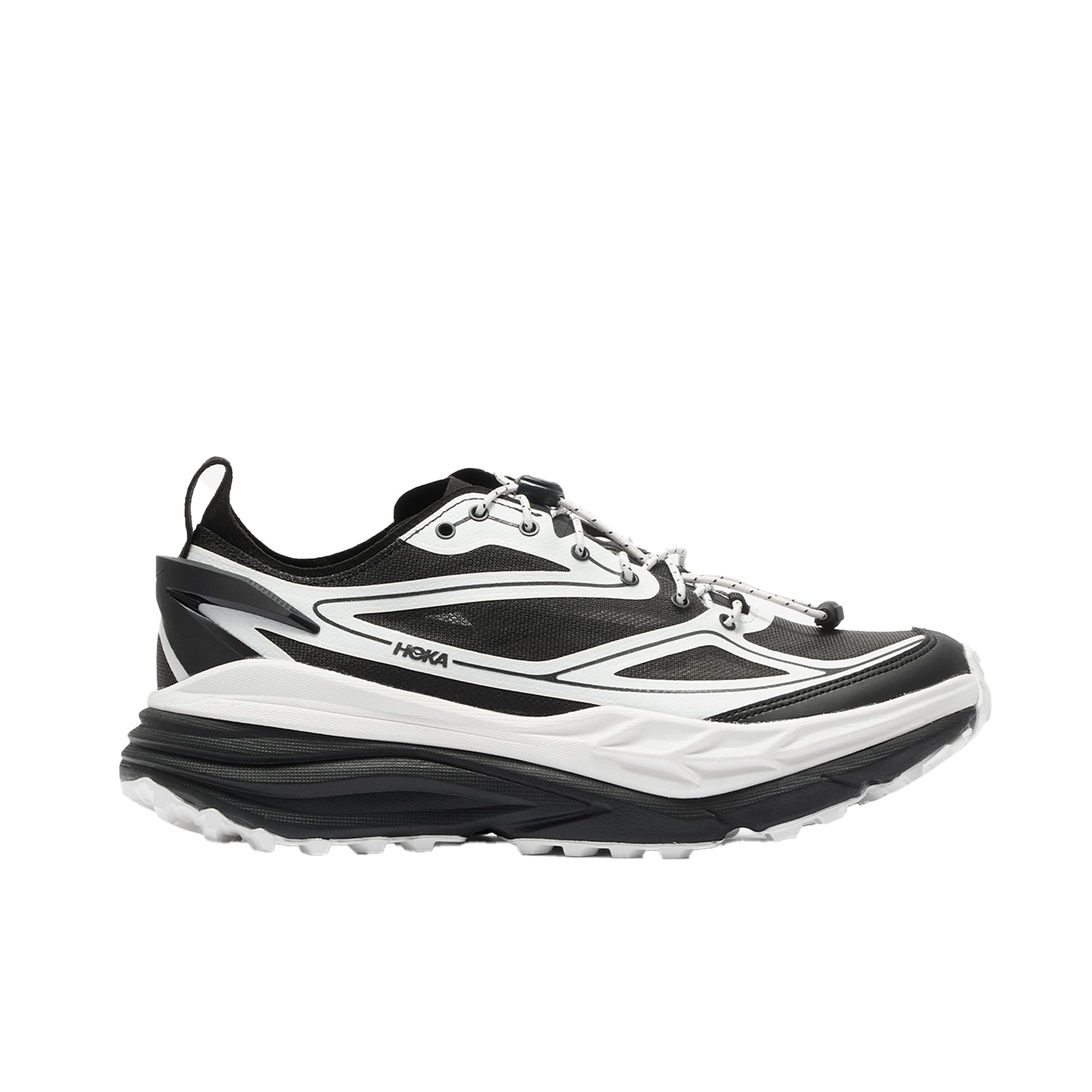 HOKA: Stinson One7 + (Black/White) | DSMG E-SHOP