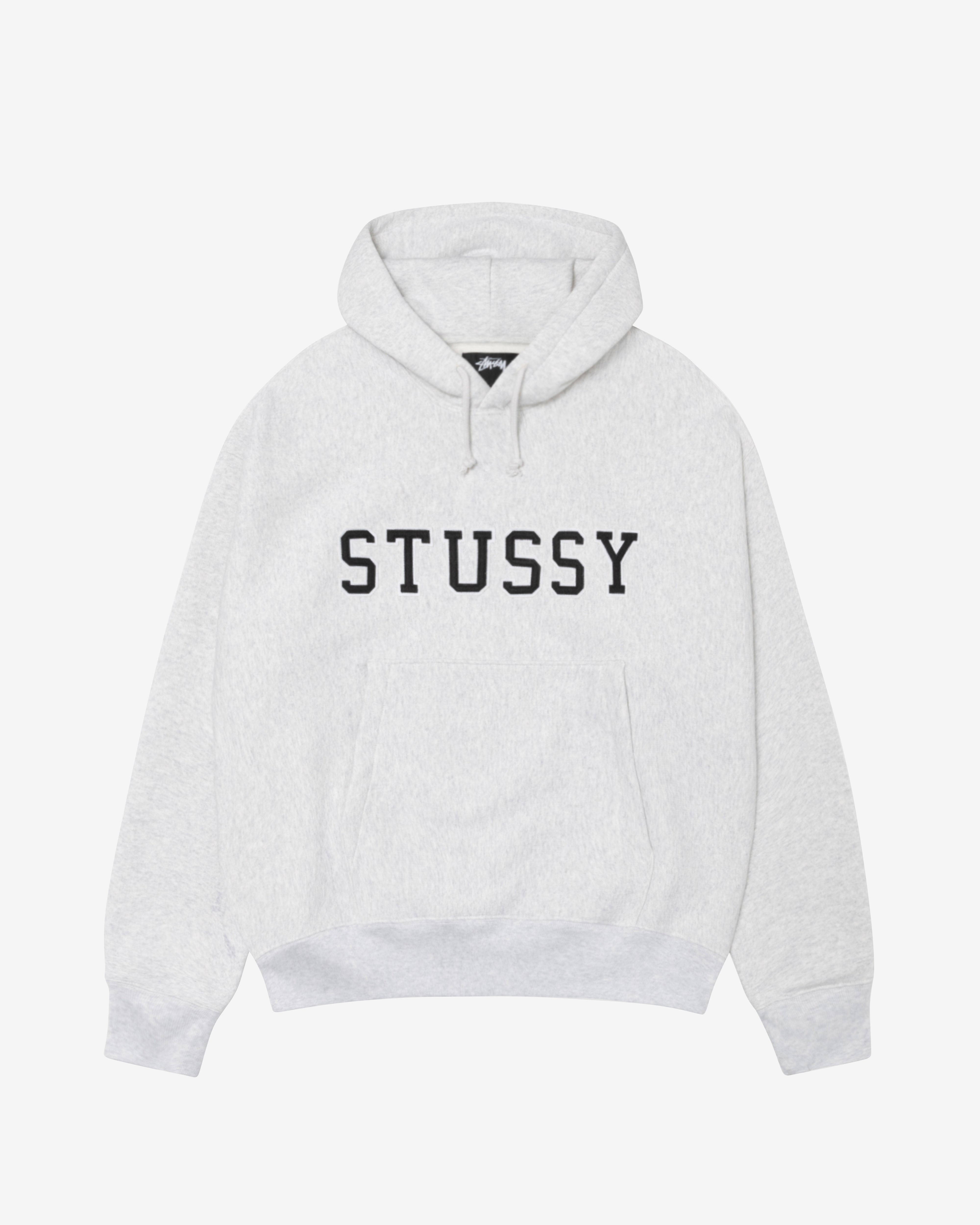 Stüssy: Men's Stüssy Applique Hoodie (Ash Heather) | DSMNY E-SHOP