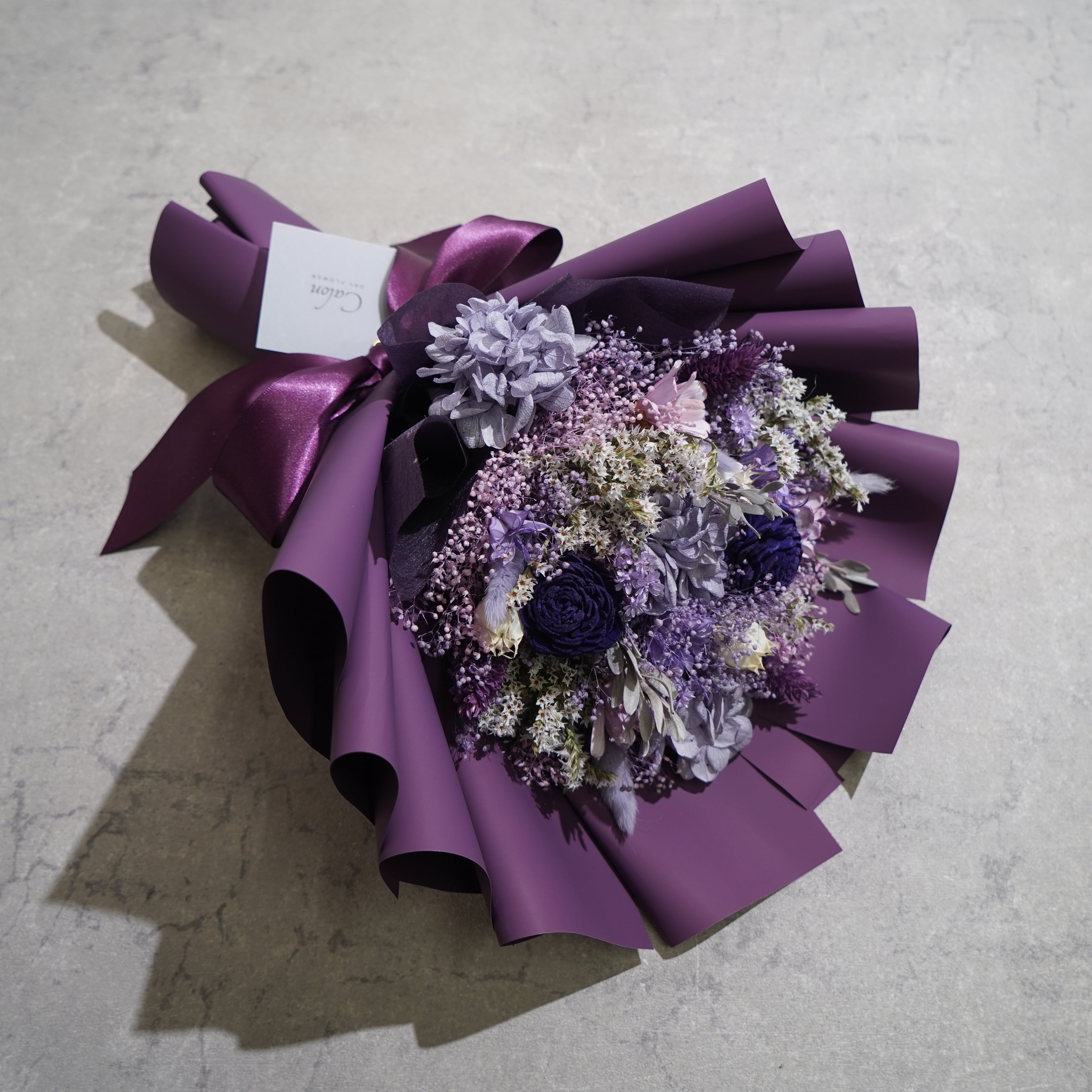 ドライフラワーの花束 Mサイズ パープル M-547≪限定1点≫