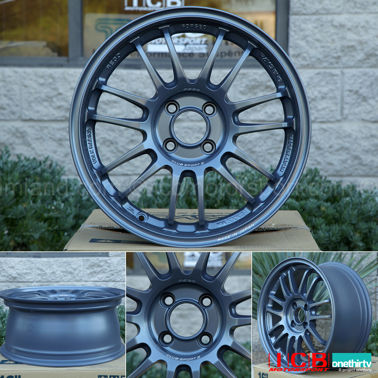 Rays Volk Racing RE30CSII Wheels Set 16X7 4X100 +32 Offset Matte