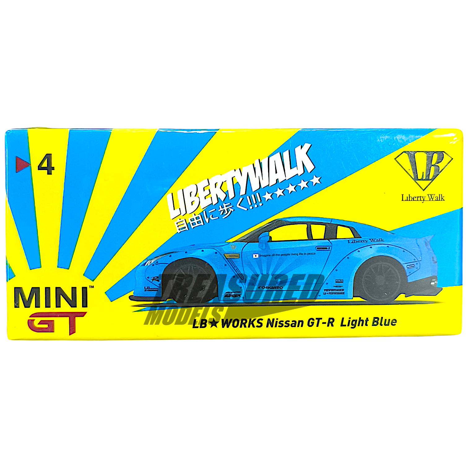 Mini GT Nissan LB☆WORKS GT-R (R35) Light Blue MGT00004 1/64