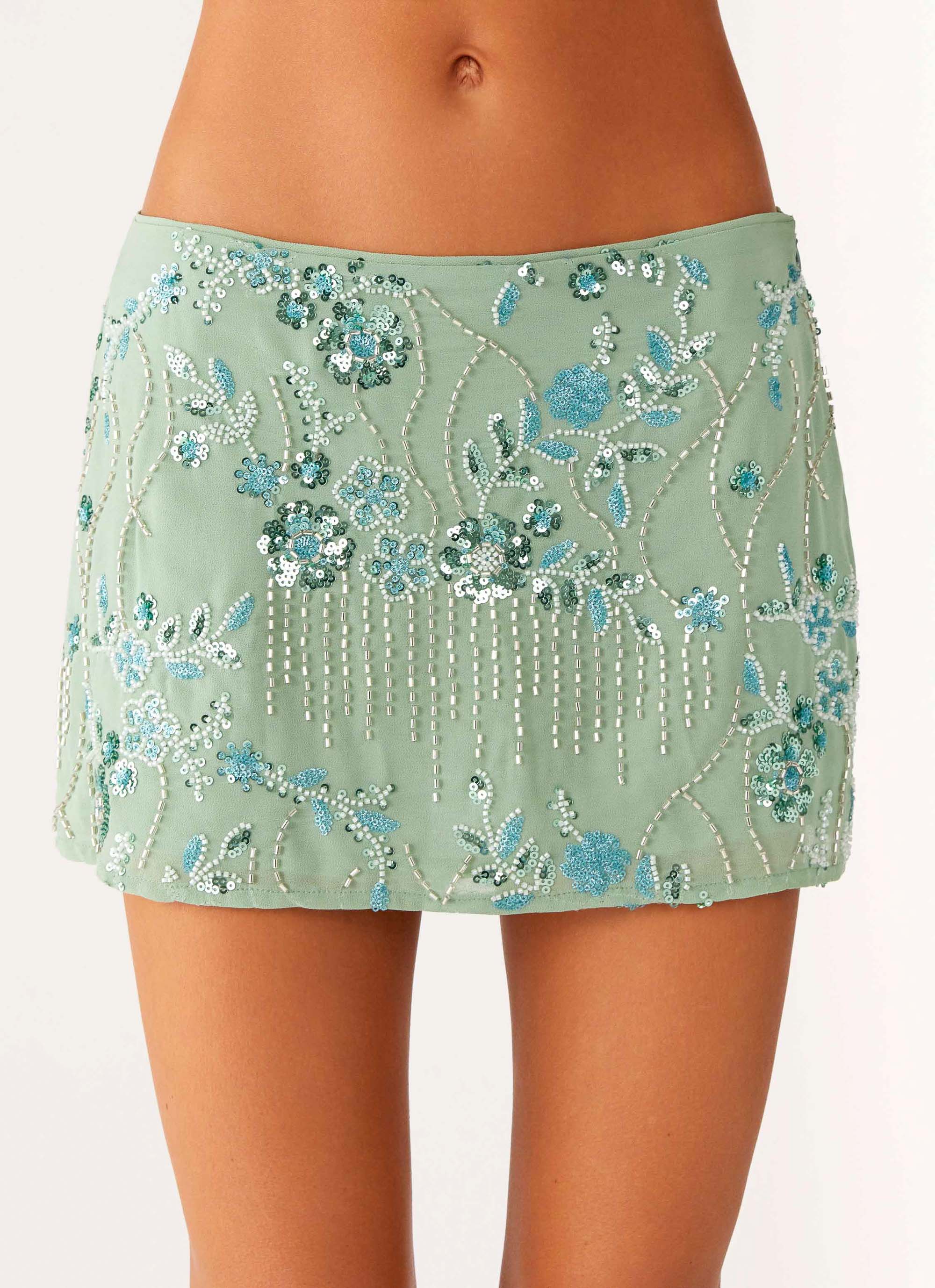 Adored By You Mini Skirt - Mint – Peppermayo US