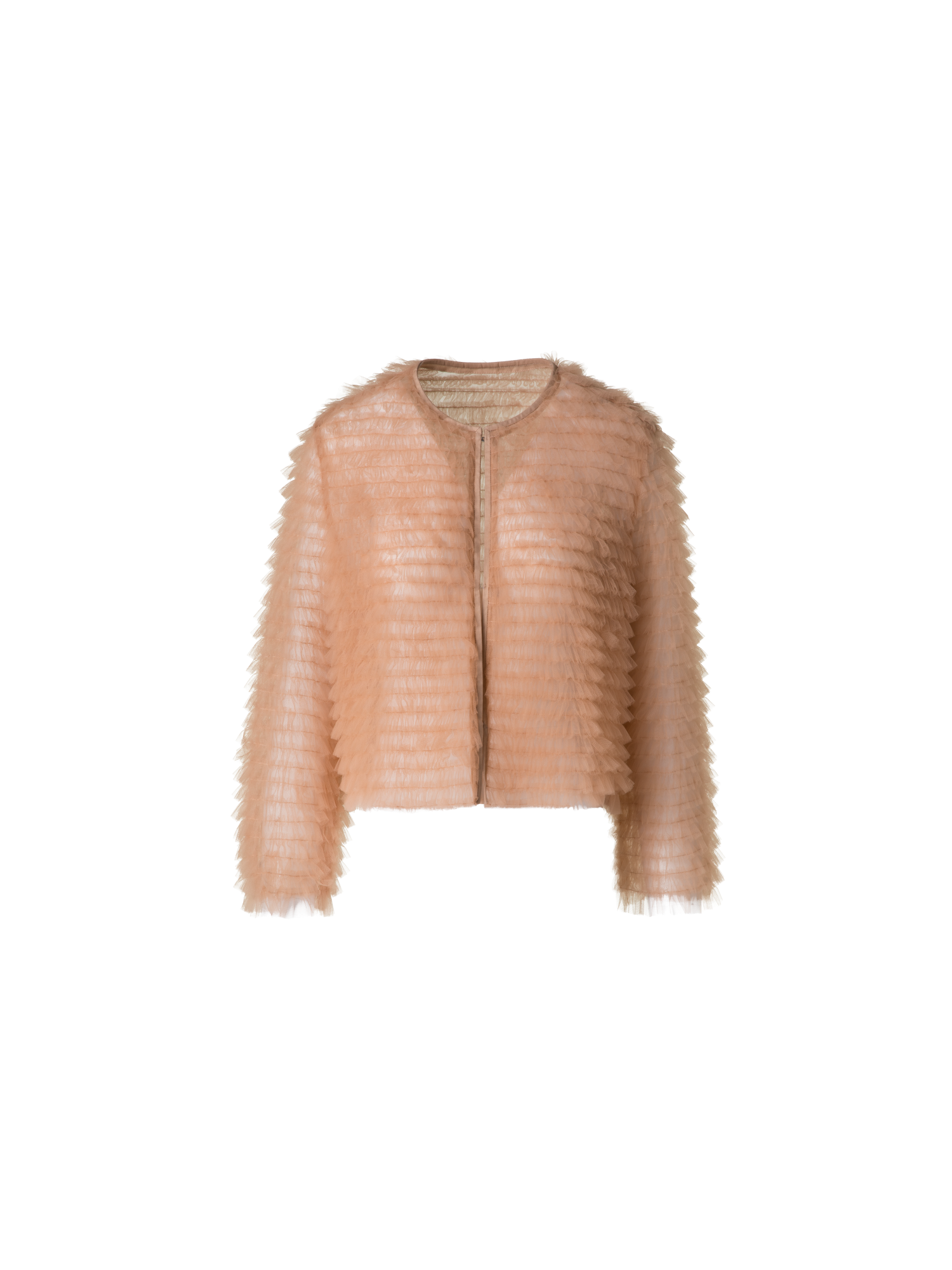 Short Allover Ruched Tulle Jacket – Akris Inc.