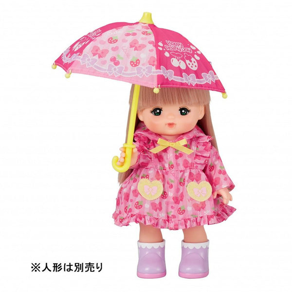 Costume for Mell chan Doll Pink Raincoat Umbrella Set Pilot Japan