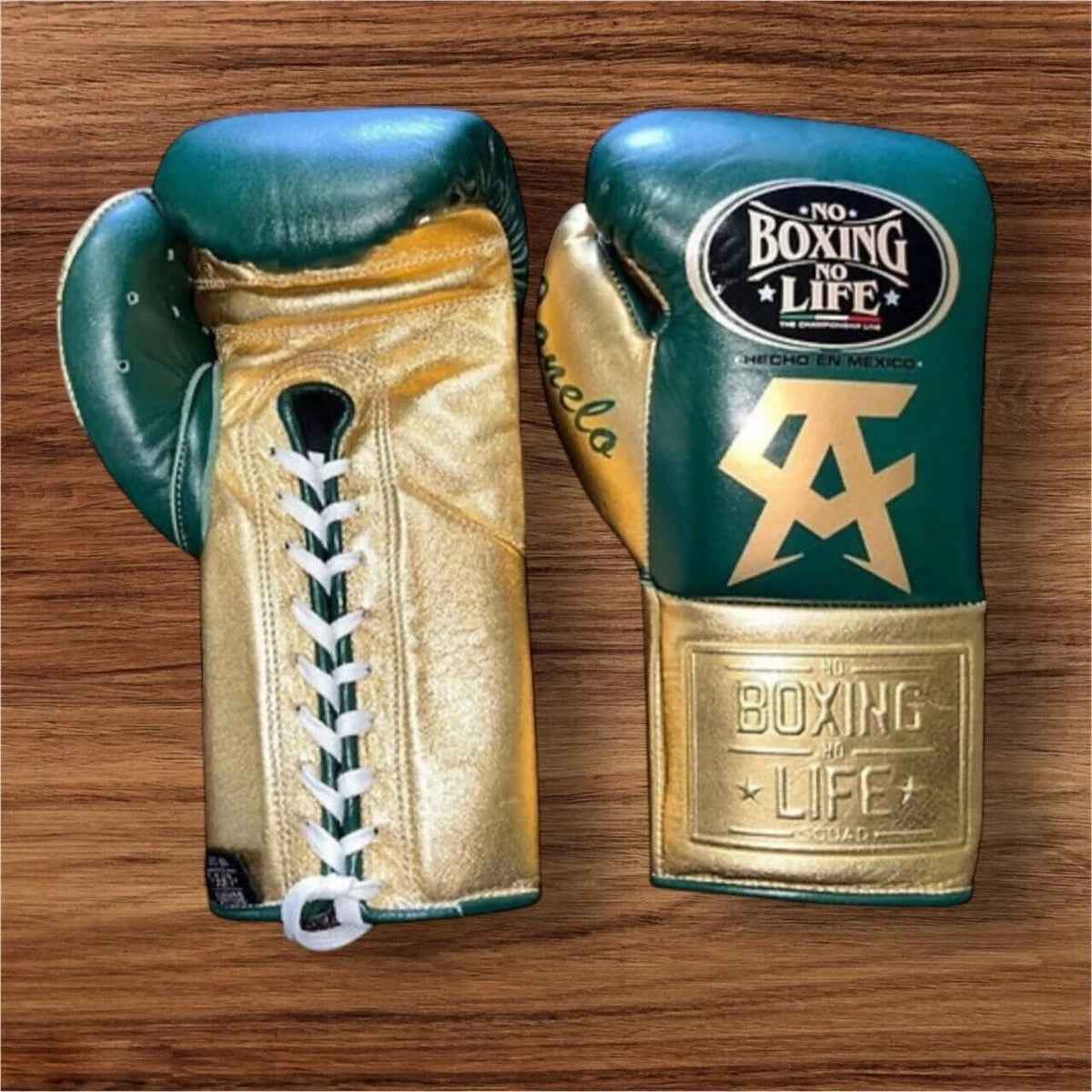 No Boxing No Life Professional Boxing Gloves Green/Gold – PunchPro