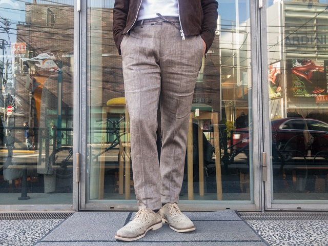 わけよこ】giabsarchivio マサッチョ リネン スラックスパンツ giab's