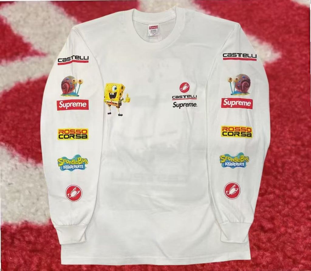 Supreme Spongebob Squarepants Castelli Racing Long Sleeve Tee