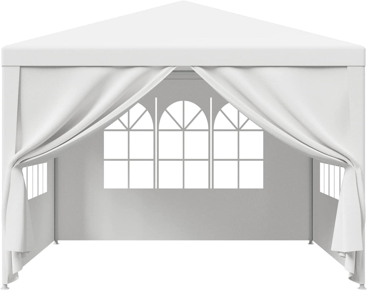 ZENY™ 10' X 10' Outdoor White Gazebo Canopy Tent with 4 Sidewalls